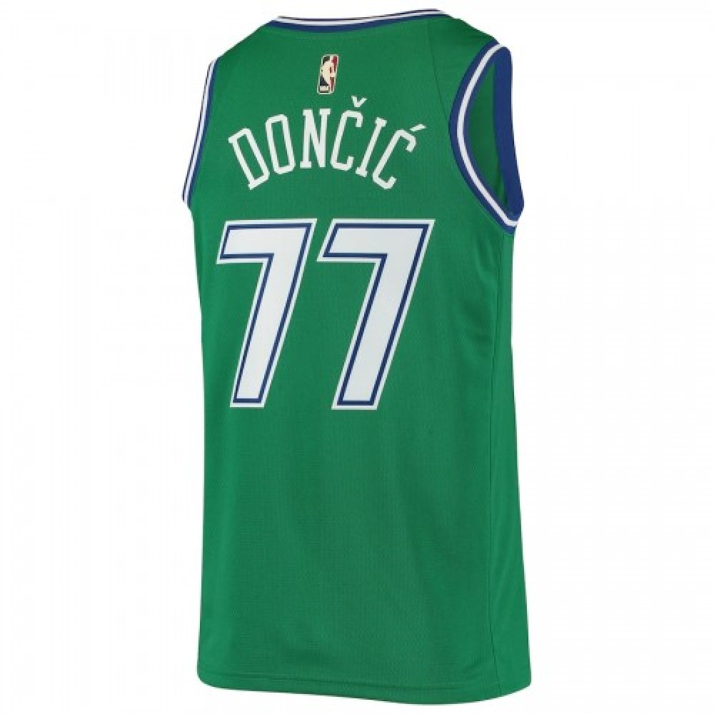 Men's Dallas Mavericks Luka Doncic #77 Green Hardwood Classics 2020/21 Jersey - Classic Edition-Pro Kit Vault | Brand New 26/27 Sports Jerseys